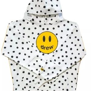 DREW HOUSE Hoodie - White/Black Polka Dot - Large